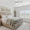 Bedroom with a lamp and window