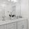 a bathroom with a large mirror